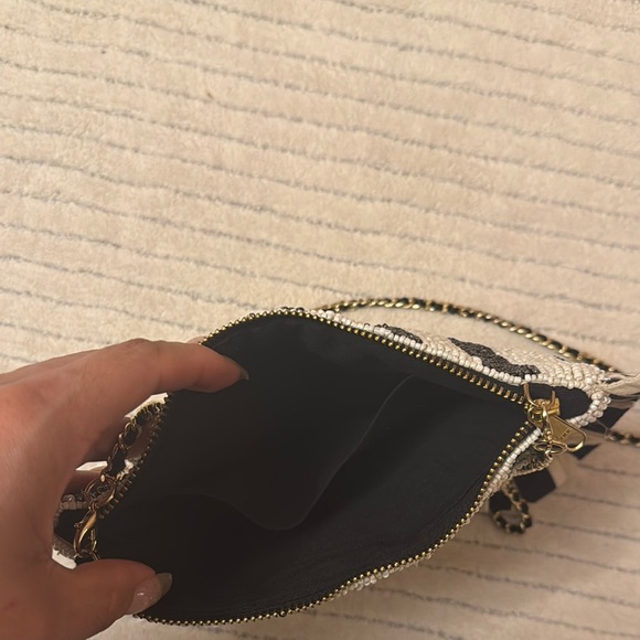 NWOT Anthropology Beaded Monogram Clutch. - Picture 5 of 11